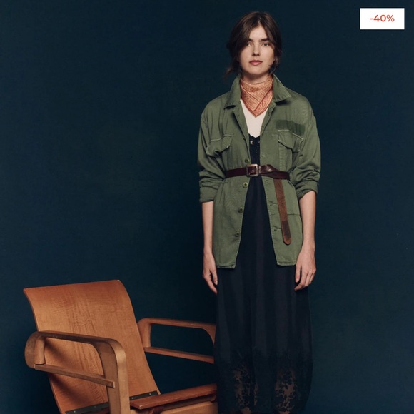 THE GREAT. The Vintage Army Jacket size 2 - Picture 6 of 6